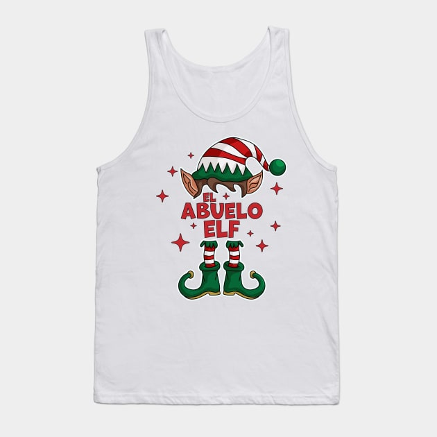 El Abuelo Elf - Grandpa Elf Christmas Party Matching Family Tank Top by OrangeMonkeyArt